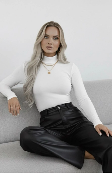 Yarım Balıkçı Yaka Uzun Kollu Body - 4'lü Set