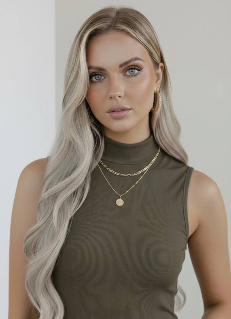 Yarım Balıkçı Yaka Kolsuz Body