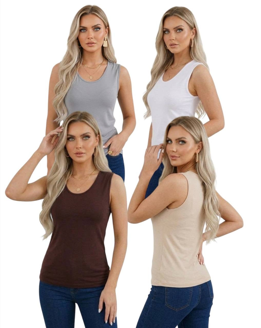 U Yaka Kolsuz Body - 4'lü Set