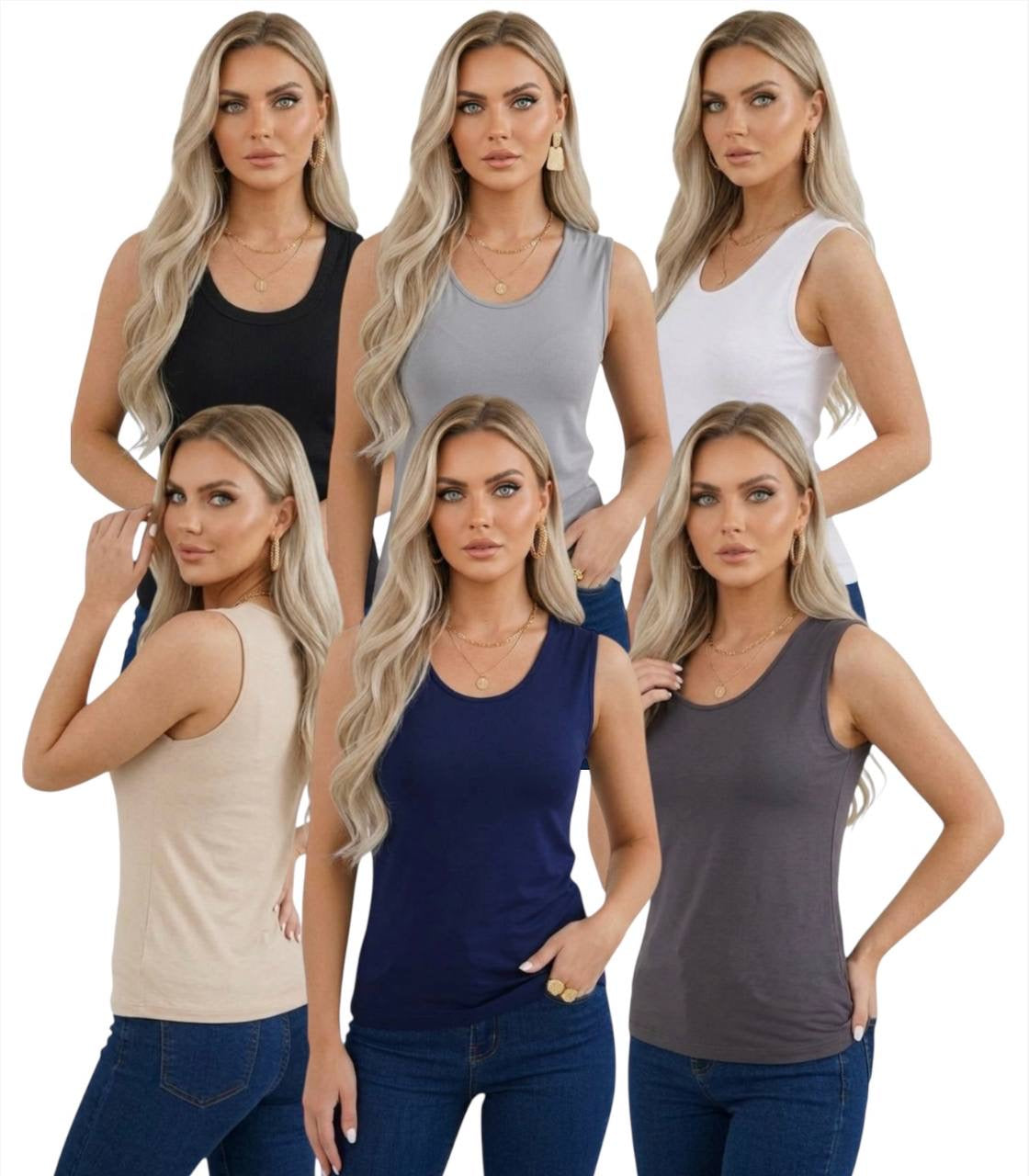 U Yaka Kolsuz Body - 6'lı Set