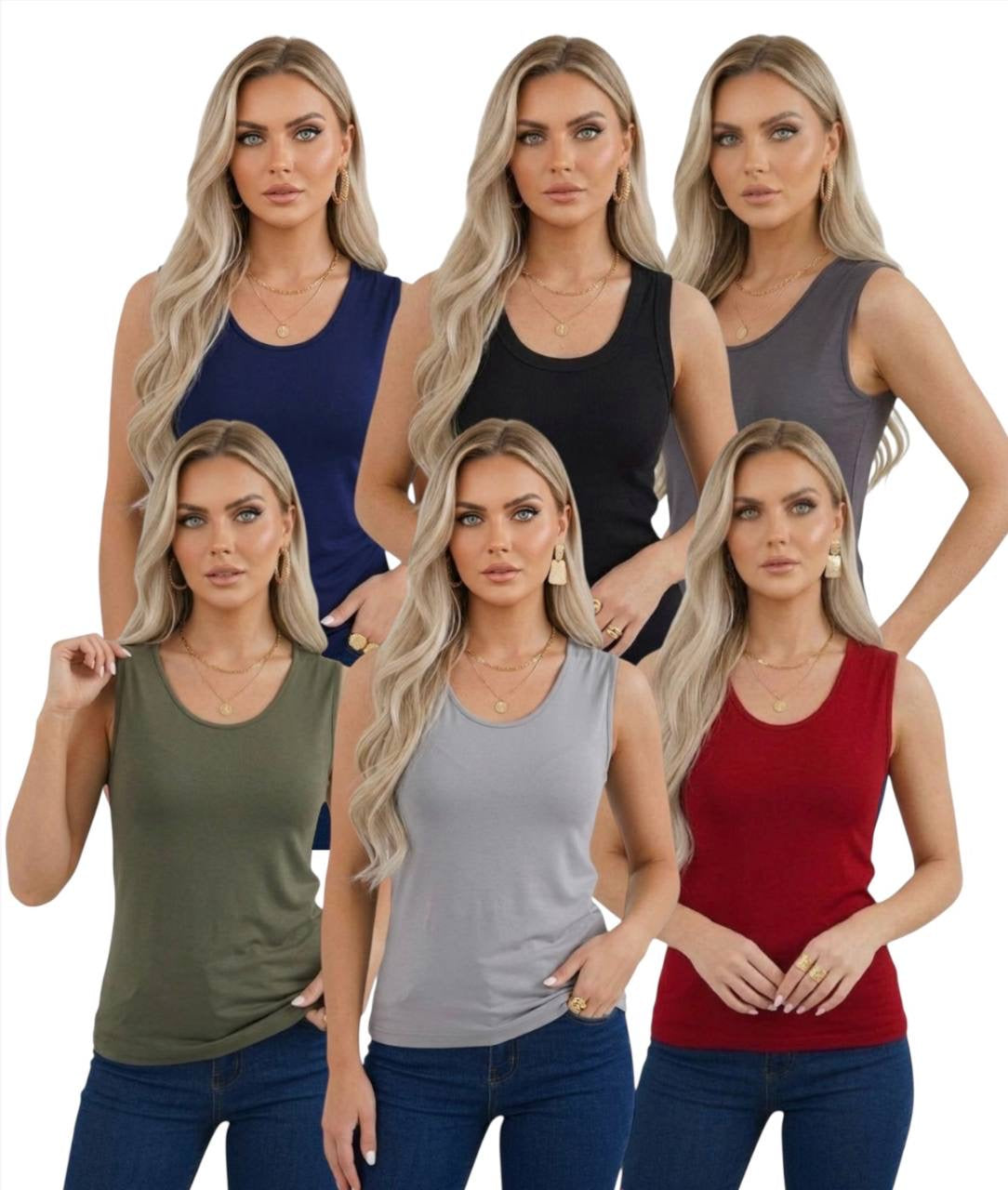 U Yaka Kolsuz Body - 6'lı Set