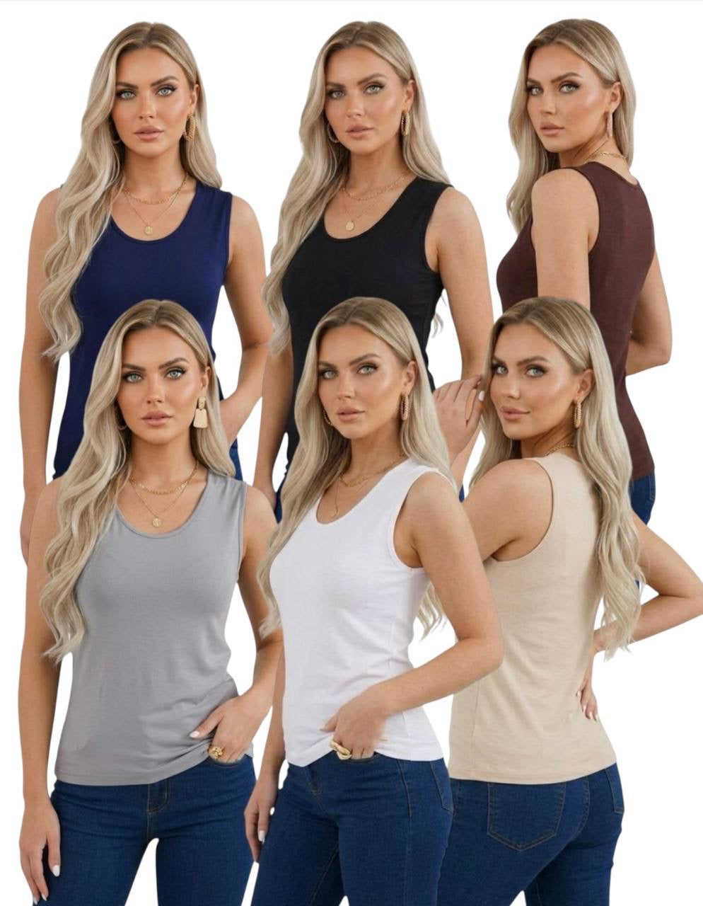 U Yaka Kolsuz Body - 6'lı Set