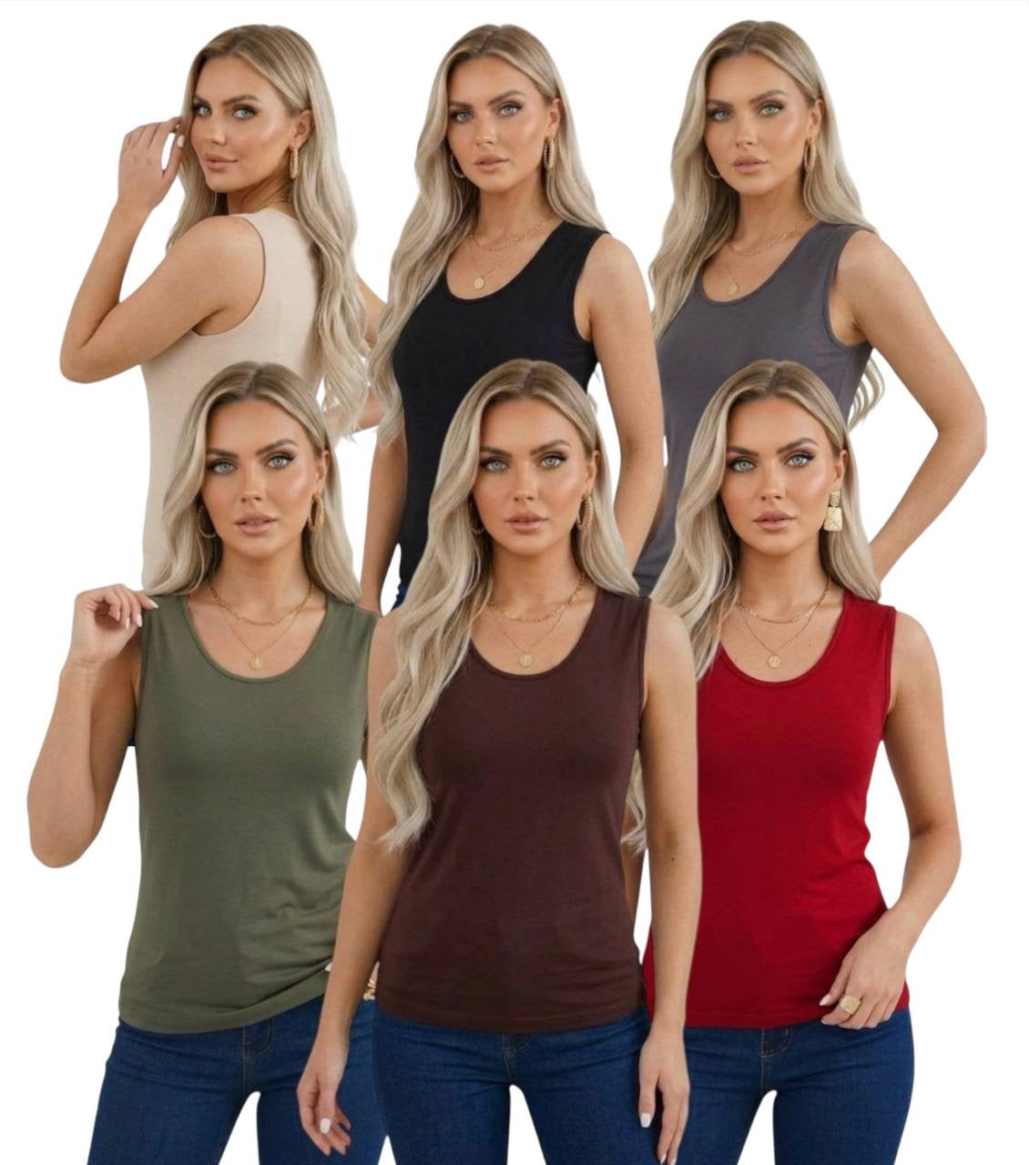 U Yaka Kolsuz Body - 6'lı Set