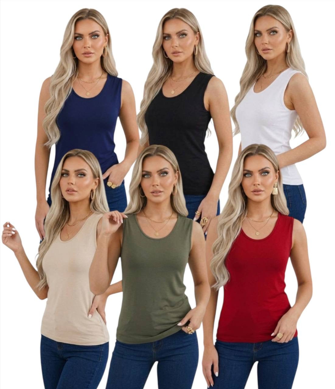 U Yaka Kolsuz Body - 6'lı Set