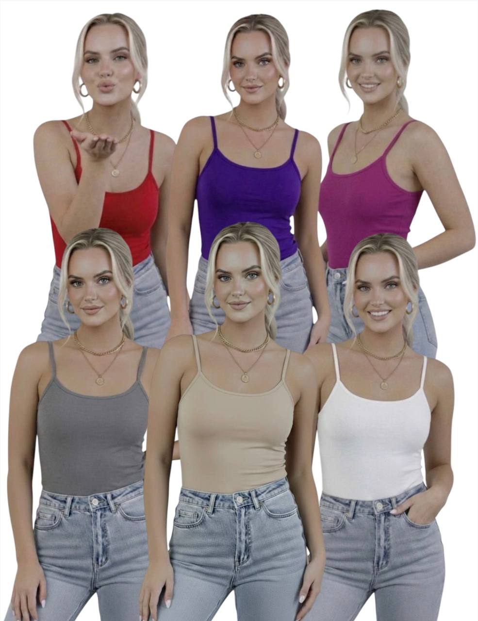 Askılı Body / Atlet Body - 6'lı Set